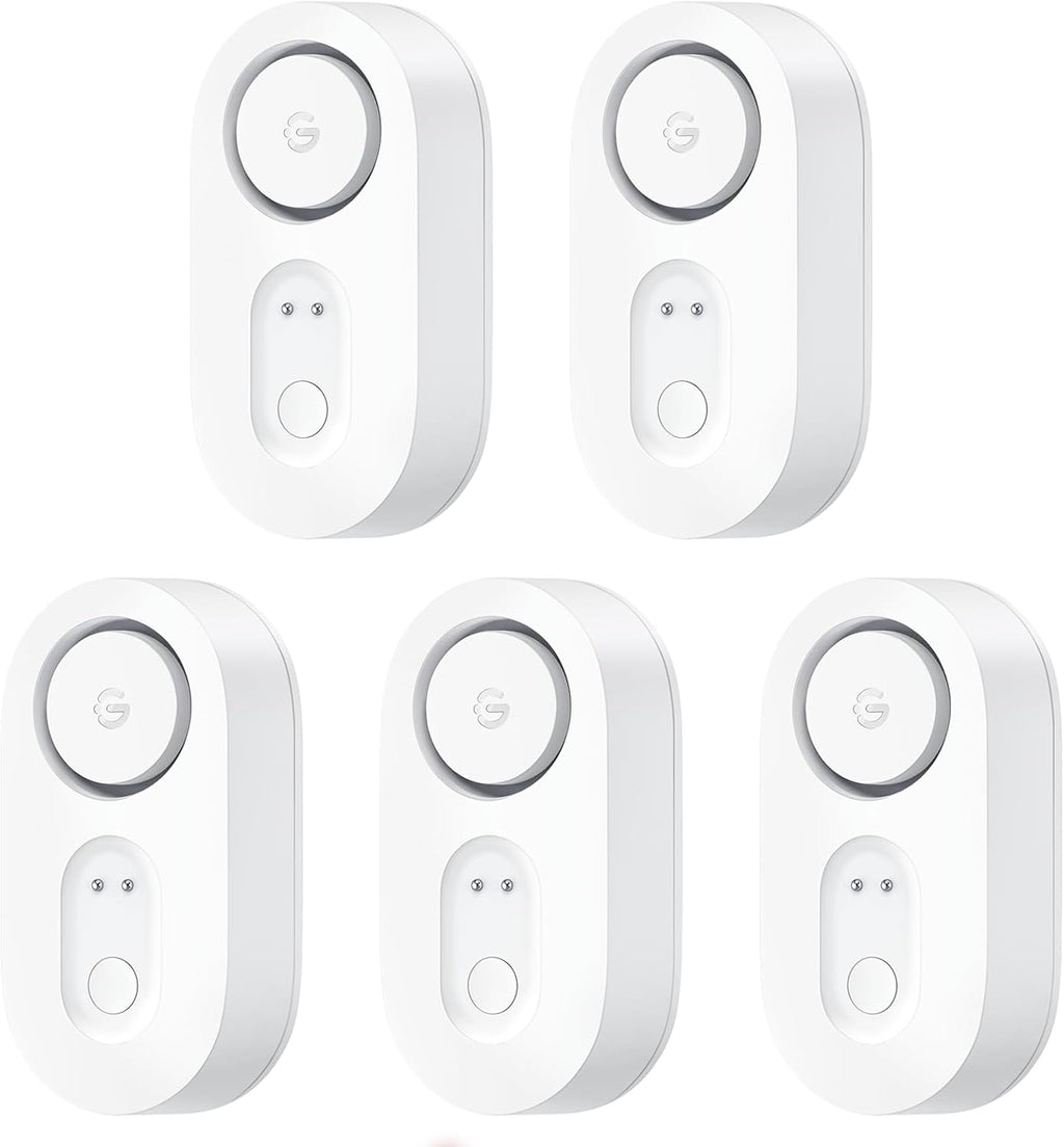 GoveeLife Water Leak Detector 5 Pack with 105dB Adjustable Alarm, Water Alarm with Dual Sets Sensor Probes Leaks and Floods. Suit for Home, Basement, and Kitchen(Cannot Connect to Wi-Fi Directly)