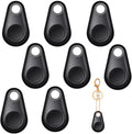 Flutesan 8 Packs Portable GPS Tracking Mobile Tracking Anti Loss Smart Device Key Finder Locator GPS Tracker Device for Pets Dog Cat Wallet Keychain Luggage, Alarm Reminder(Black)