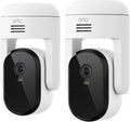 Arlo Essential Pan Tilt Security Camera 2K - Wired Plug-in Power Outdoor Camera, Person Recognition, Package Detection, Animated Preview, 1-Month Trial of Secure Plan, Auto Motion Tracking, 2 Cam