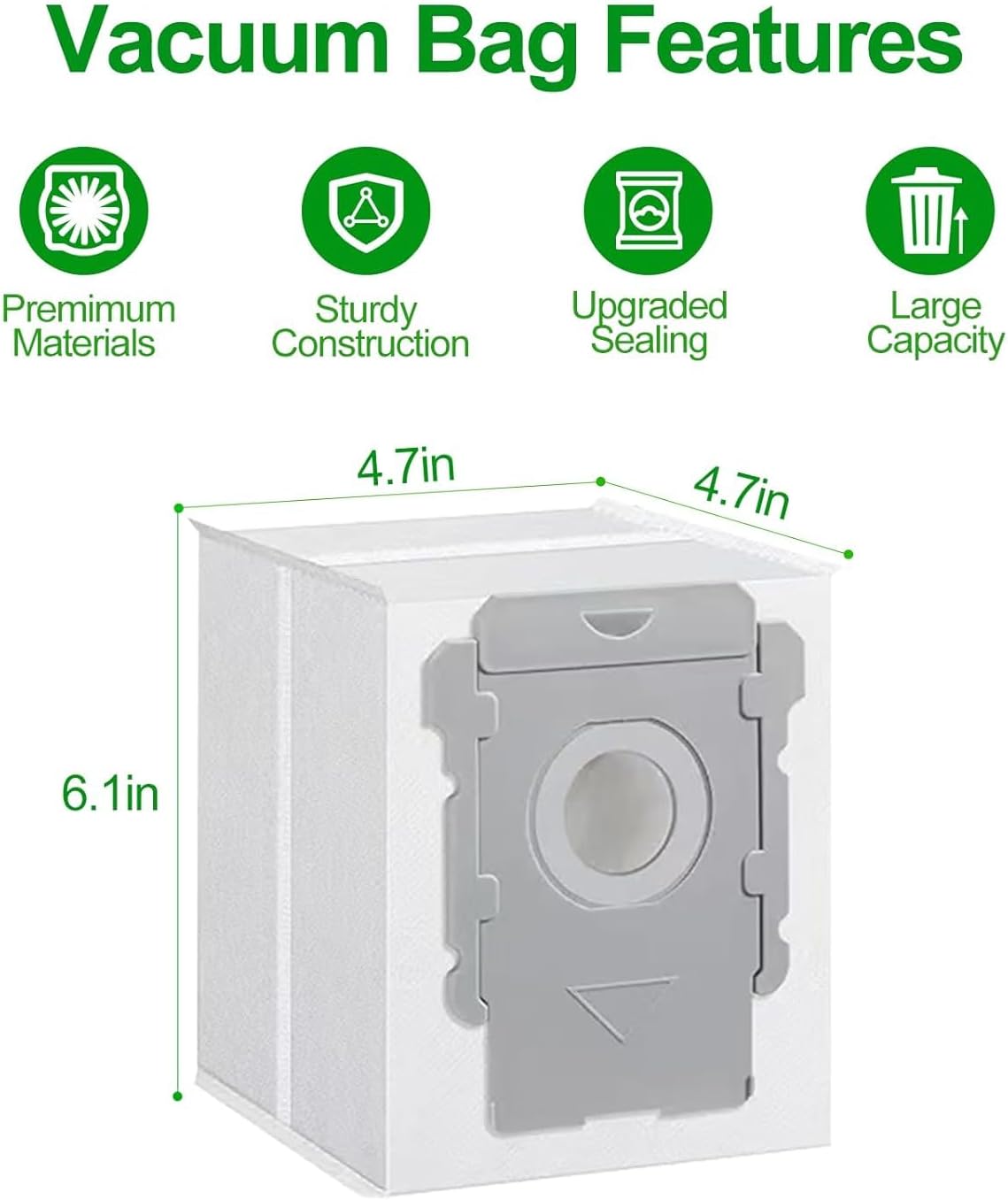 14 Pack Replacement Vacuum Bags Compatible with iRobot Roombai7, i7+, i8+, i3+, i4+, i5+ i6, i6+, j5, j5+, j6+, j7, j7+, j8+, j9, j9+, s9, s9+, i &s& j Series Clean Base Automatic Dirt Disposal Bags