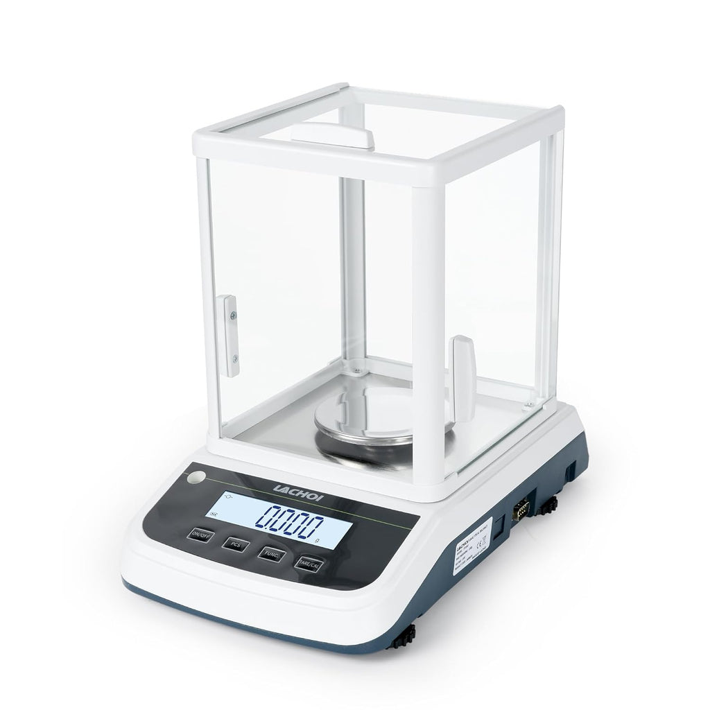 Lab Analytical Balance 500g×0.001g Accuracy Digital Lab Scale Laboratory Analytical Balance with Windshield Jewelry Scale RS232 Interface (0.001g*500g)