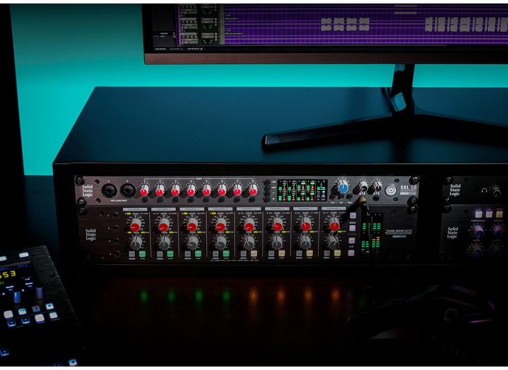 Solid State Logic SSL 18 USB-C Audio/MIDI Interface Bundle with Solid State Logic ALPHA 8 AD/DA Converter/Expander and USB-C Audio Interface