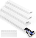 Cord Covers - 63in Paintable TV Cable Hider Kit, X-Large Cord Management System for Walls