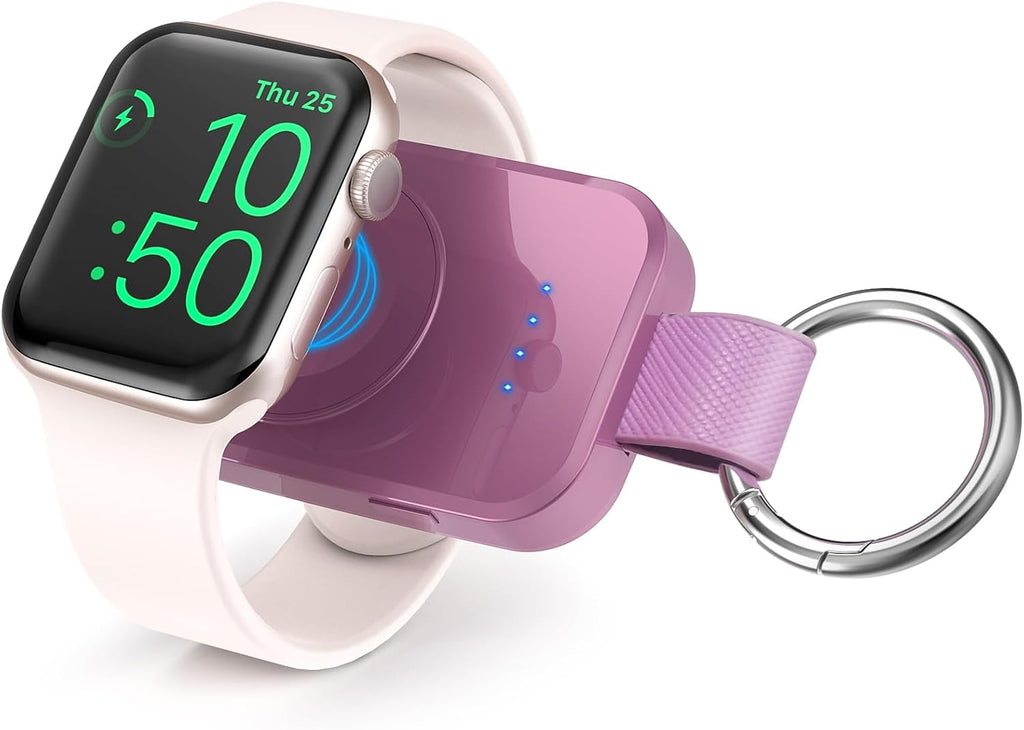 Portable Charger for Apple Watch,Wireless Magnetic iWatch Charger Fast Charging Keychain Travel Accessories 1000mAh Power Bank Smart Watch Chargers for Apple Watch 11/10/9/8/7/6/SE/5/4/3/Ultra 3 2