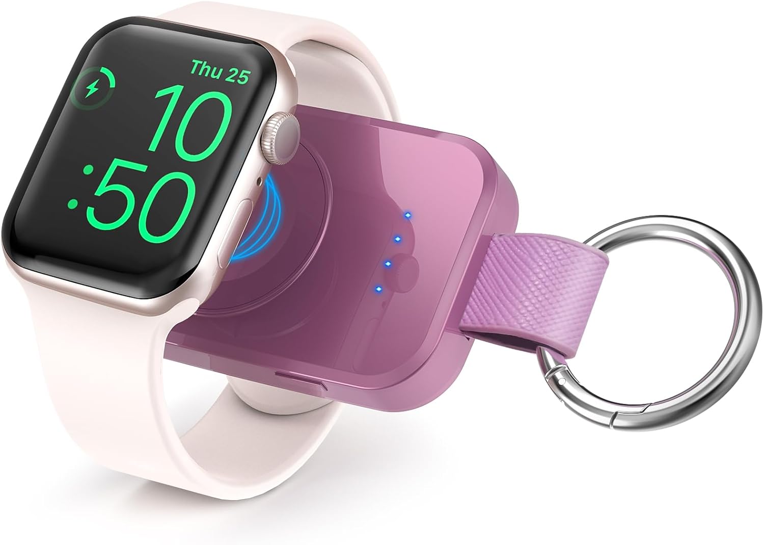 Portable Charger for Apple Watch,Wireless Magnetic iWatch Charger Fast Charging Keychain Travel Accessories 1000mAh Power Bank Smart Watch Chargers for Apple Watch 11/10/9/8/7/6/SE/5/4/3/Ultra 3 2
