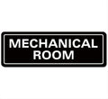 Mechanical Room Sign – Equipment Room Sign, Premium Durable Acrylic Material, Super Strong Self-Adhesive, Quick Installation, Suitable For Home And Business (9 × 3 Inches, Black)