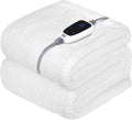 Sealy Electric Blanket Heated Throw 50"x60" Soft Double Sherpa Super Cozy with 6 Fast Heating Levels & 2-10 Hours Auto-Off, Over-Heat Protection, Machine Washable, Ivory