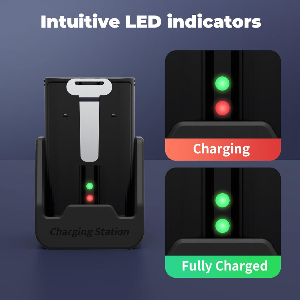 2 Pack Replacement Battery for Ring Doorbell - 7200mAh Rechargeable Quick Release Batteries with Charger Station for Ring Doorbell Stick Up Cam Spotlight Cam and Other Cam, Long-Lasting Life