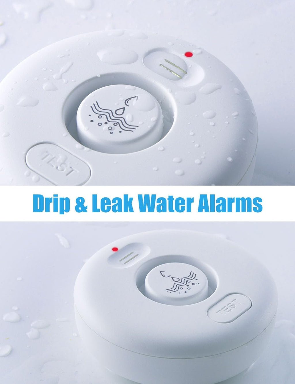 5 Pack Water Leak Alarm Detector, 120dB Loud Alert Water Sensor, IP66 Waterproof, Sensitive Leak and Drip Alert, Easy Installation for Home, Basement Flood Prevention, Bathroom, Sink, Laundry