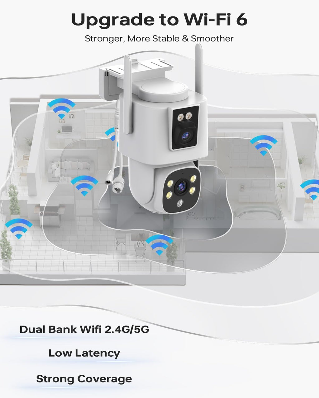 Wireless Outdoor Security Camera System, Wkkengd Dual Lens Dual Screen Auto Tracking 4 Home Surveillance Camera Set 12.5" Monitor 1TB 10CH NVR Color Night Vision 2 Way Audio Wi-Fi 6 Alexa Compatible