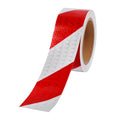 Twill Reflector Tape 2 Inch x 33 FT Strips Red White Reflective Tape Waterproof Self Adhesive Auto Safety Tape Conspicuity for Outdoor Signs