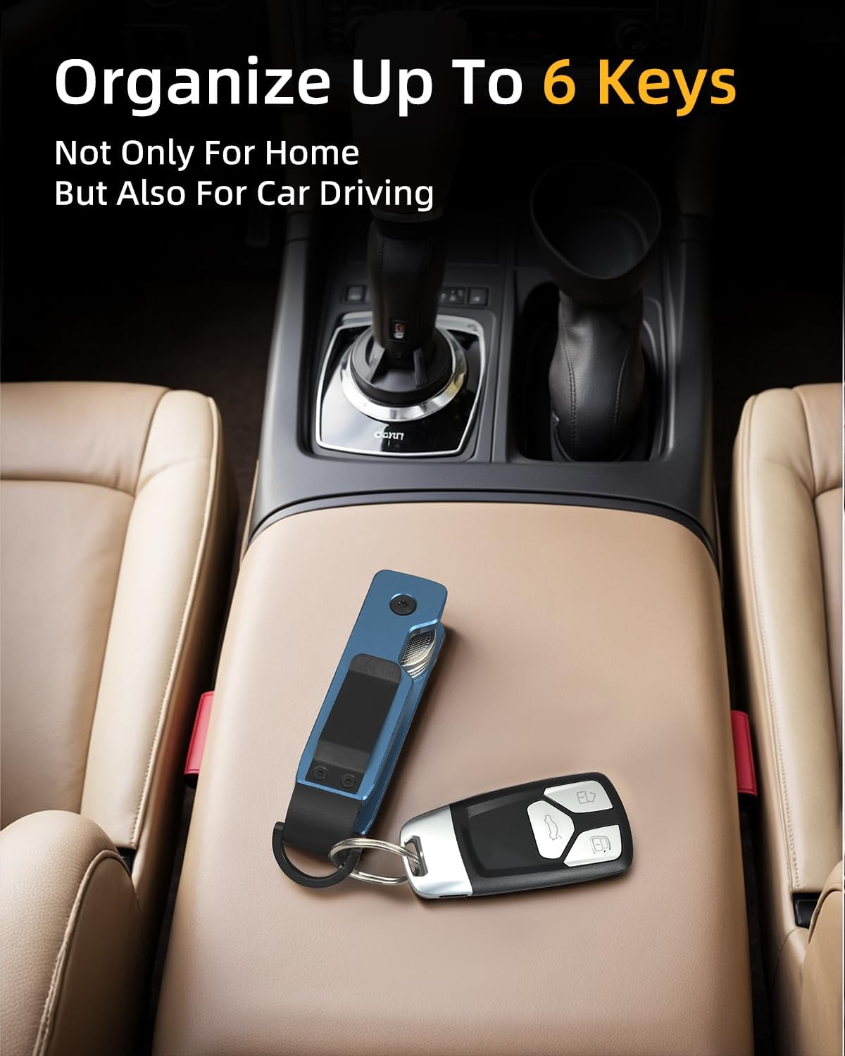 Keychain Key Holder Keychain Tile For Men/Women Key Finder Ring/Organizer for Car Keys Keyring Accessories 2-5 Keys