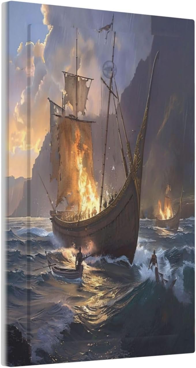 Light Switch Cover Plate Medieval Vintage Sailing Adventure Sailings Ocean Waves 1 Gang No Device Blank Wall Plate Electrical Outlet Cover Decorative Switch Plate Covers for Bedroom Cabin Decor
