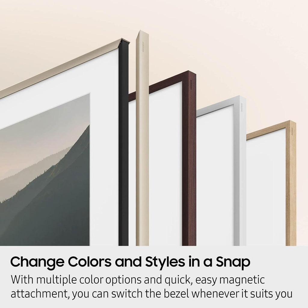 Samsung 75” The Frame Customizable Bezel (2025 Model), Magnetic, Quick and Easy Installation, VG-SCFF75WTBZA, Modern White