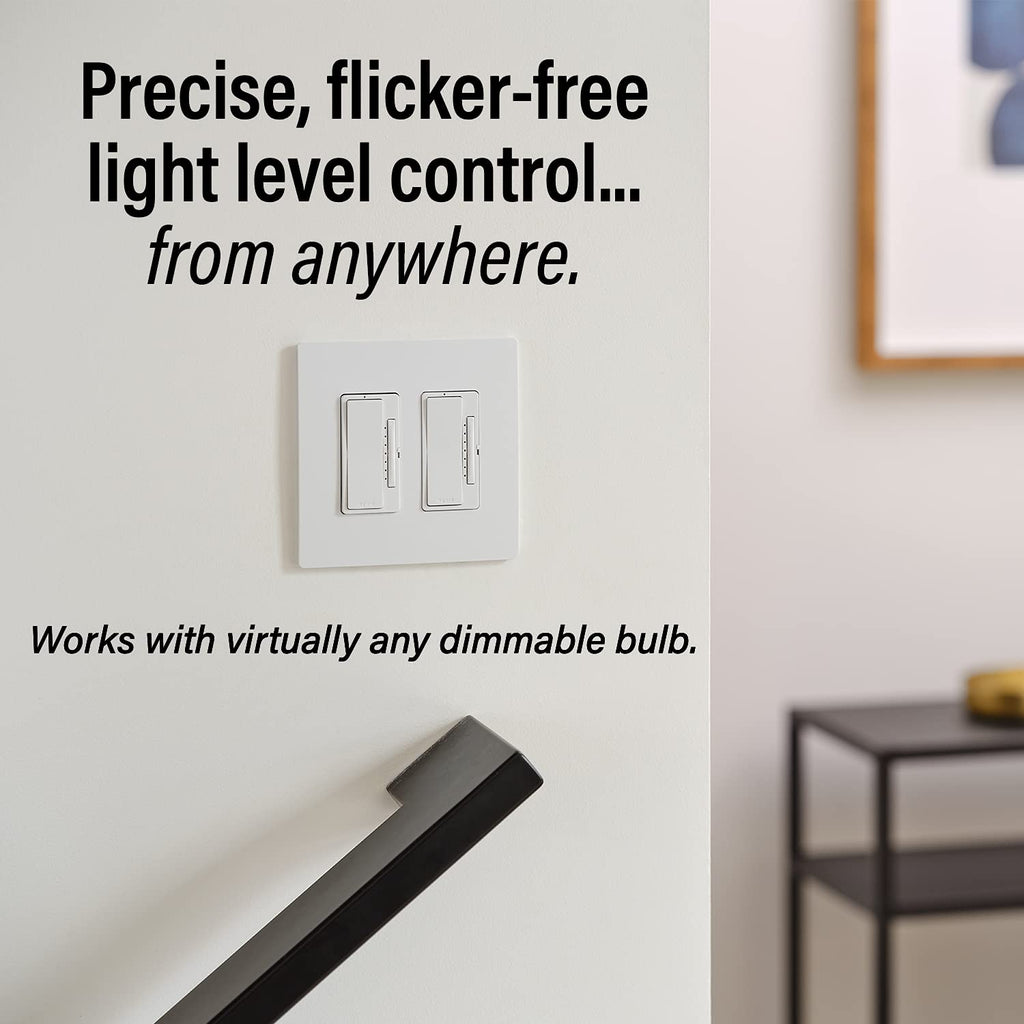Legrand Radiant with Netatmo Smart Wi-Fi Enabled Tru-Universal Rocker Dimmer Switch in Light Almond, WNRL50LA