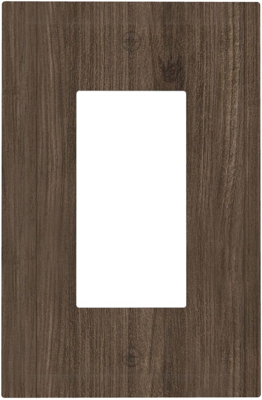Decorative Outlet Covers Rustic Walnut Wood Grain 1 Gang Single Rocker Light Switch Cover Plate GFCI Wall Plates Electrical Switch Plate Cover for Farmhouse Cabin Decor