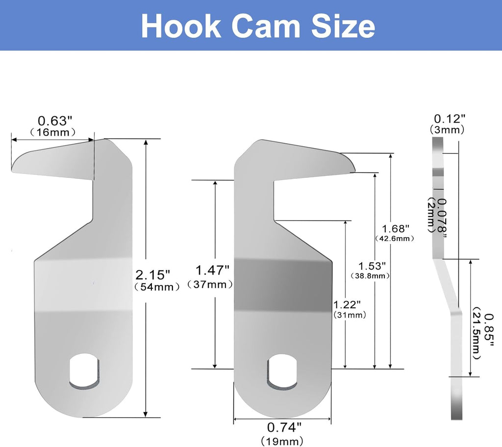 RV Storage Lock - 1-1/8" Cam Lock Keyed Alike Toolbox Locks Replacement for Camper Mailbox or Storage Door (Zinc Alloy, 1 Pack)