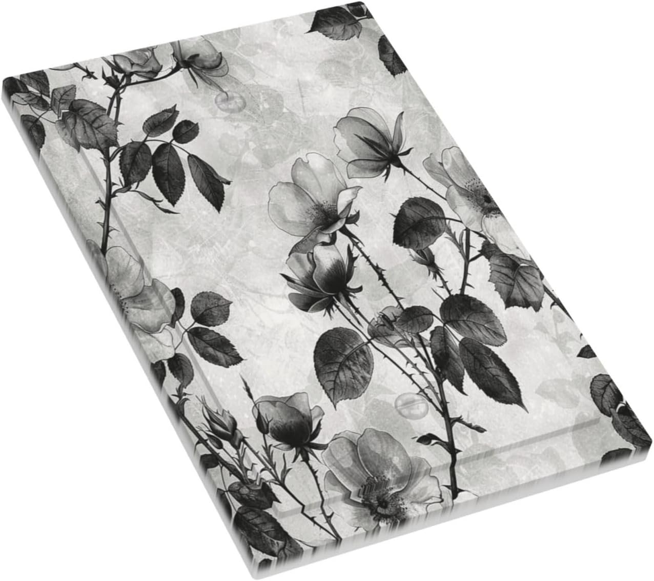 Light Switch Cover Plate Black Breezy Watercolor Garden Floral 1 Gang No Device Blank Electrical Wall Plates Faceplate Decorative Switch Plate for Bedroom Home Decor