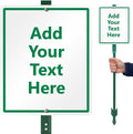 SmartSign 12" x 10" Custom Yard Sign with 3 foot Stake, 40 mil Laminated Rustproof Aluminum, Personalized Metal Lawn Sign Post for Outdoor, Driveway, No Soliciting, Choose Color, Set of 1, USA-Made