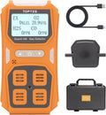 TopTes Guard-156 4 Gas Monitor Multi Gas Detector for H2S, CO, LEL, and O2, Triple Alarm Modes (Visual, Vibration, Sound), 0.5s Fast Response, Dust and Explosion Proof Design for Work and Home Safety