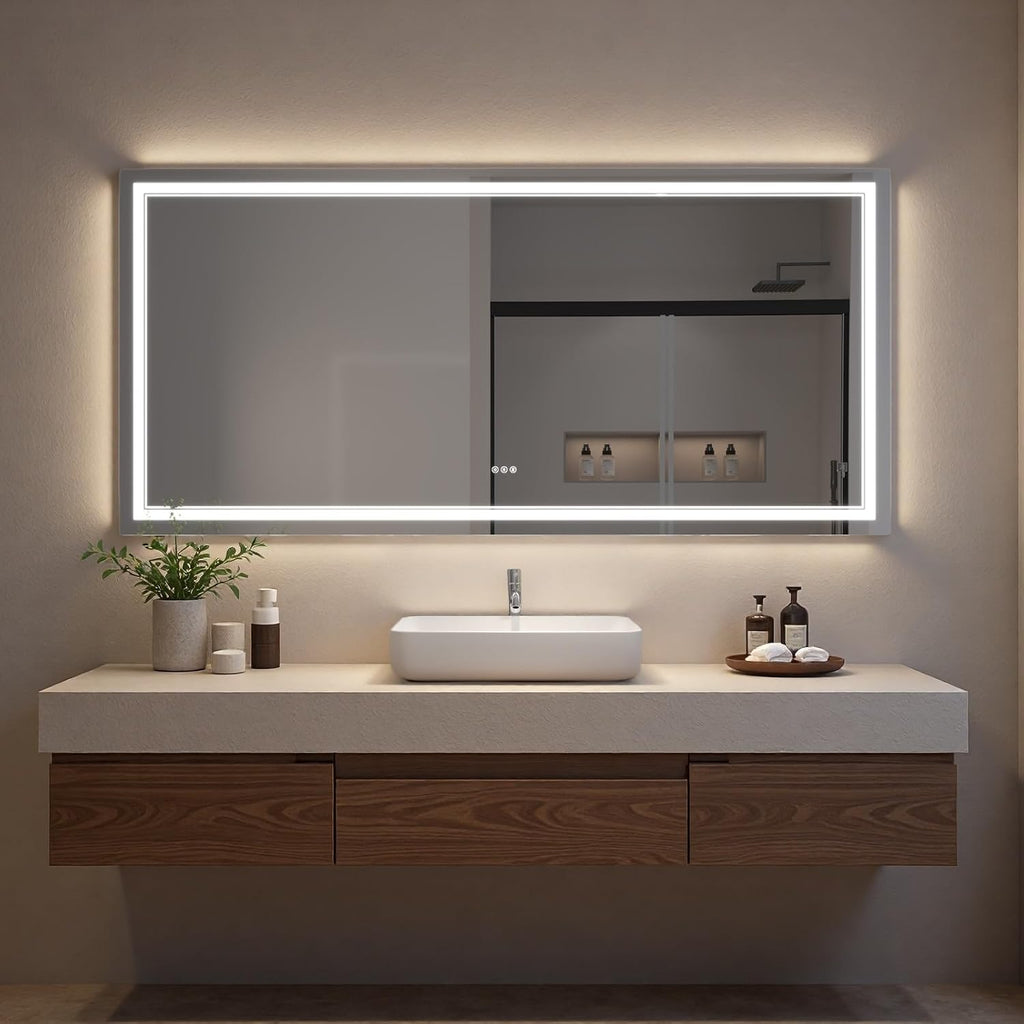 LED Bathroom Mirror with Lights, Wall Mirrors