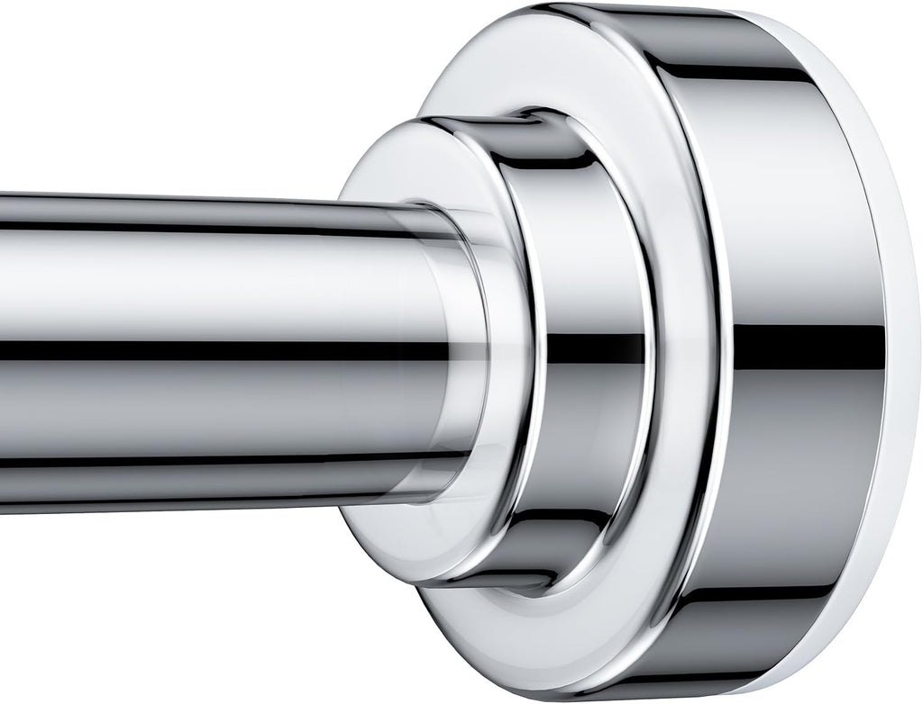 TEECK Shower Curtain Rod, 32-92 inch Adjustable Spring Tension Curtain Rod, Never Rust Anti-Slip Shower Curtain Rod for Bathroom, No Drilling, Never Collapse, Easy to Use, Silver