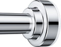 TEECK Shower Curtain Rod, 32-104 inch Adjustable Spring Tension Curtain Rod, Never Rust Anti-Slip Shower Curtain Rod for Bathroom, No Drilling, Never Collapse, Easy to Use, Silver