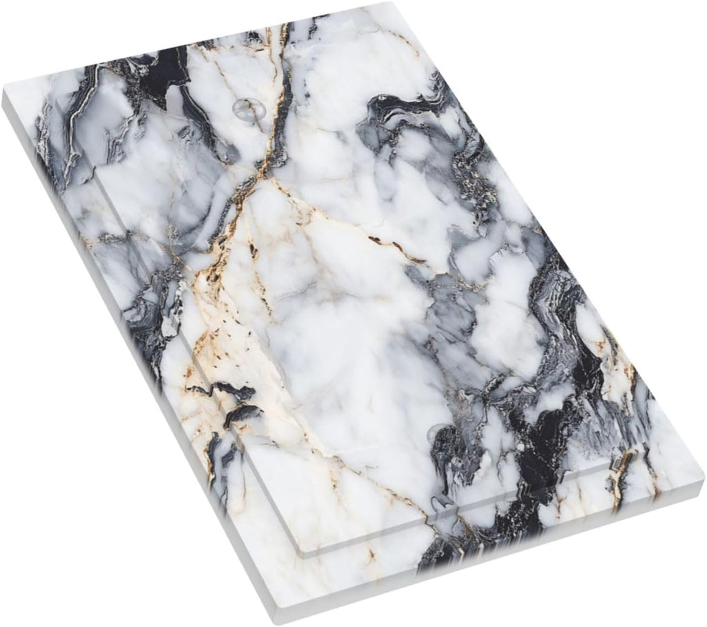 Light Switch Cover Plate Black Gold Marble Abstract Modern Luxury 1 Gang No Device Blank Wall Plate Electrical Outlet Cover Decorative Switch Plate Covers for Bedroom Home Decor