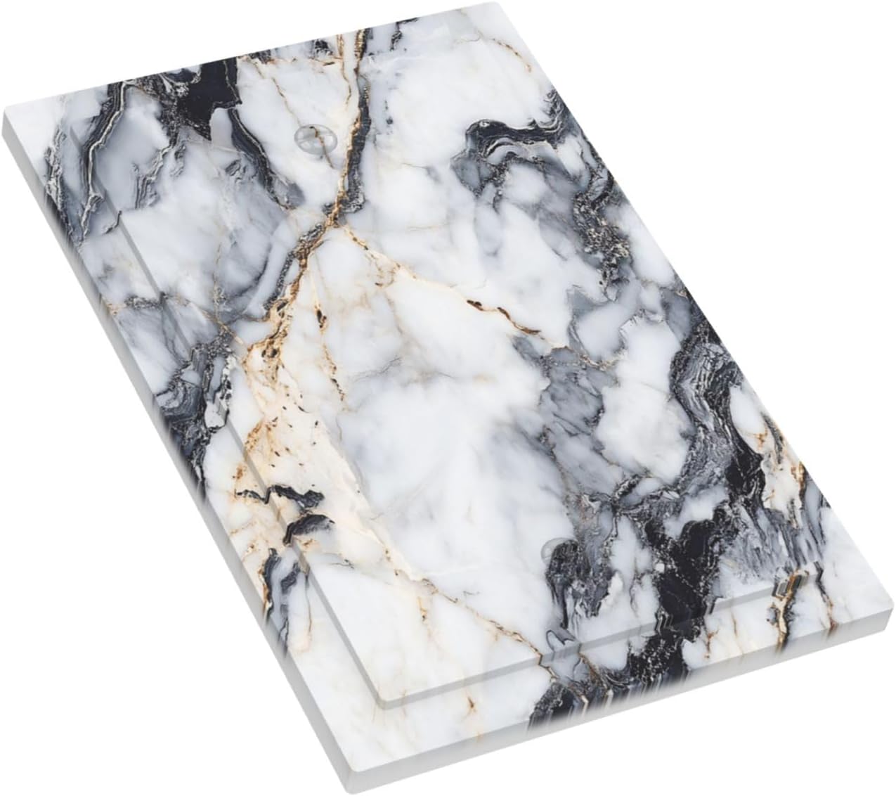 Light Switch Cover Plate Black Gold Marble Abstract Modern Luxury 1 Gang No Device Blank Wall Plate Electrical Outlet Cover Decorative Switch Plate Covers for Bedroom Home Decor