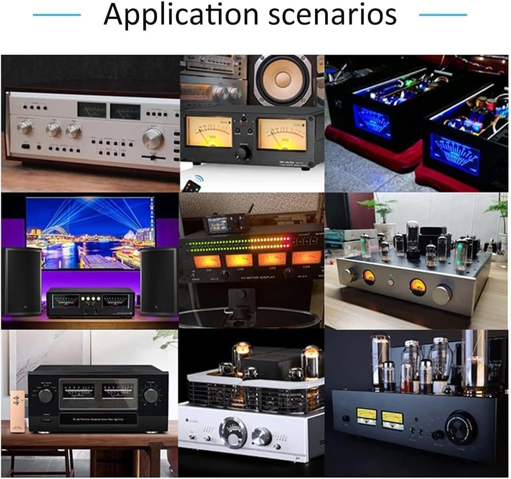Power Amplifiers VU Meter with Driver Board Kit Backlit Audio Level Indicator 2 Analog Meters VU Meter Audio Level Panel Indicator 960uA Sensitivity