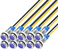 10pcs 6mm LED Metal Indicator Light 110V-220VAC Waterproof Signal Lamp (Blue)