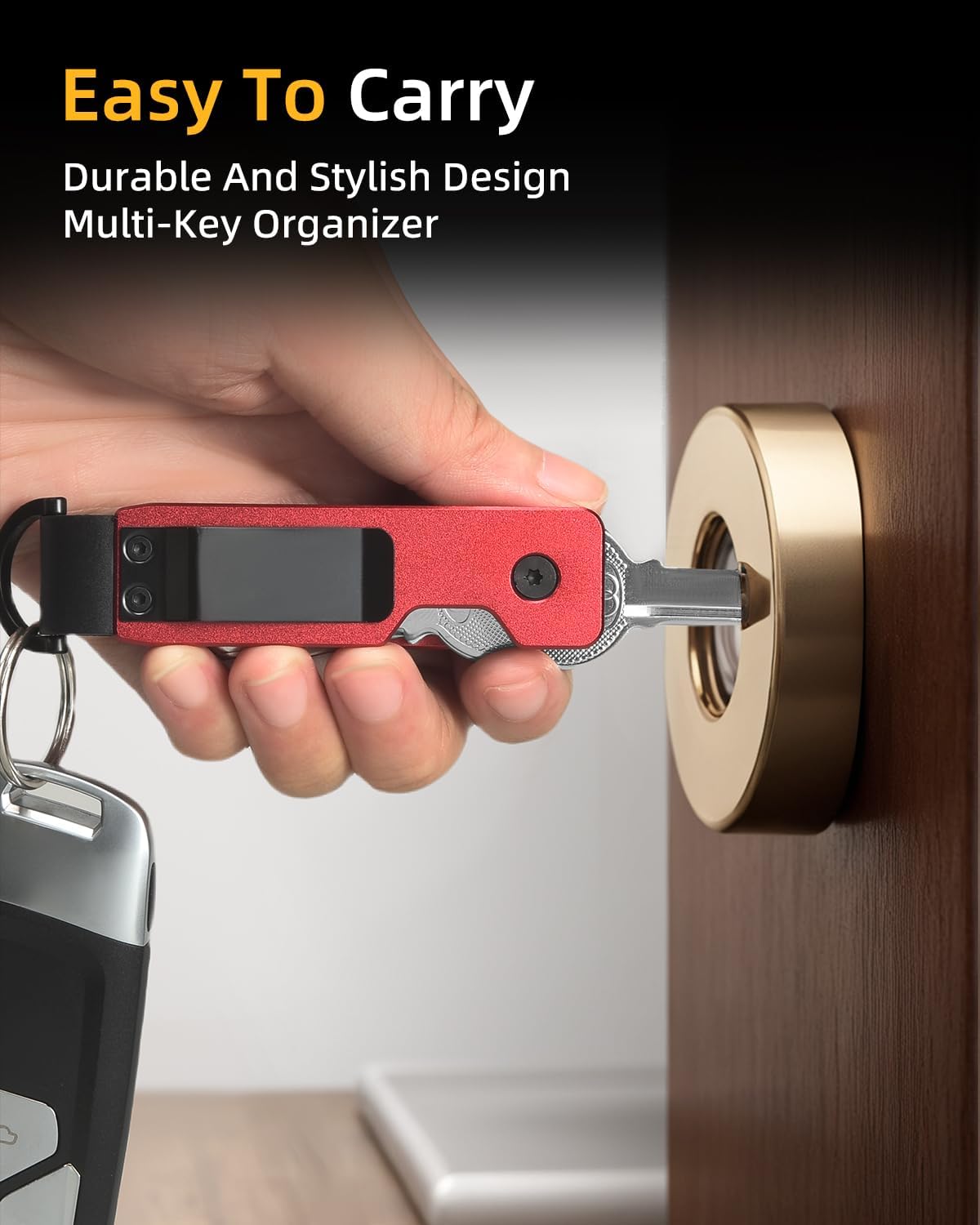 Keychain Key Holder Keychain Tile For Men/Women Key Finder Ring/Organizer for Car Keys Keyring Accessories 2-5 Keys