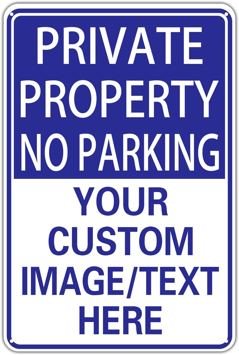 Private Property Sign No Parking Signs Custom Signs for Parking Lots Business and Schools Outdoor Use Aluminum Metal Decor 12x8 Inches