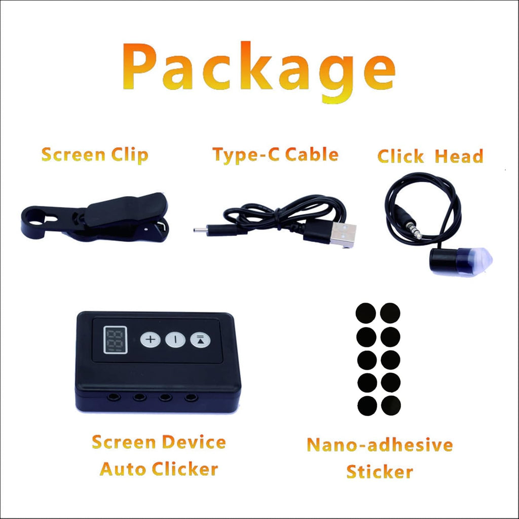 Auto Clicker for iPhone iPad：Screen Device Automatic Tapper for Android IOS，Simulated Finger Continuous Clicking, Adjustable Speed Physical Clicker，Suitable for Games, Live Broadcasts Likes, Reward Tasks（1 Second Fastest 33 Times） (A2)