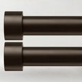 2 Pack Curtain Rods for Windows 28 to 48 Inch(2.3-4ft), 1 Inch Bronze Curtain Rods Set, Adjustable Heavy Duty Curtain Rod for Patio Bedroom Living Room, Modern Drapery Rods, Size 32"- 60"