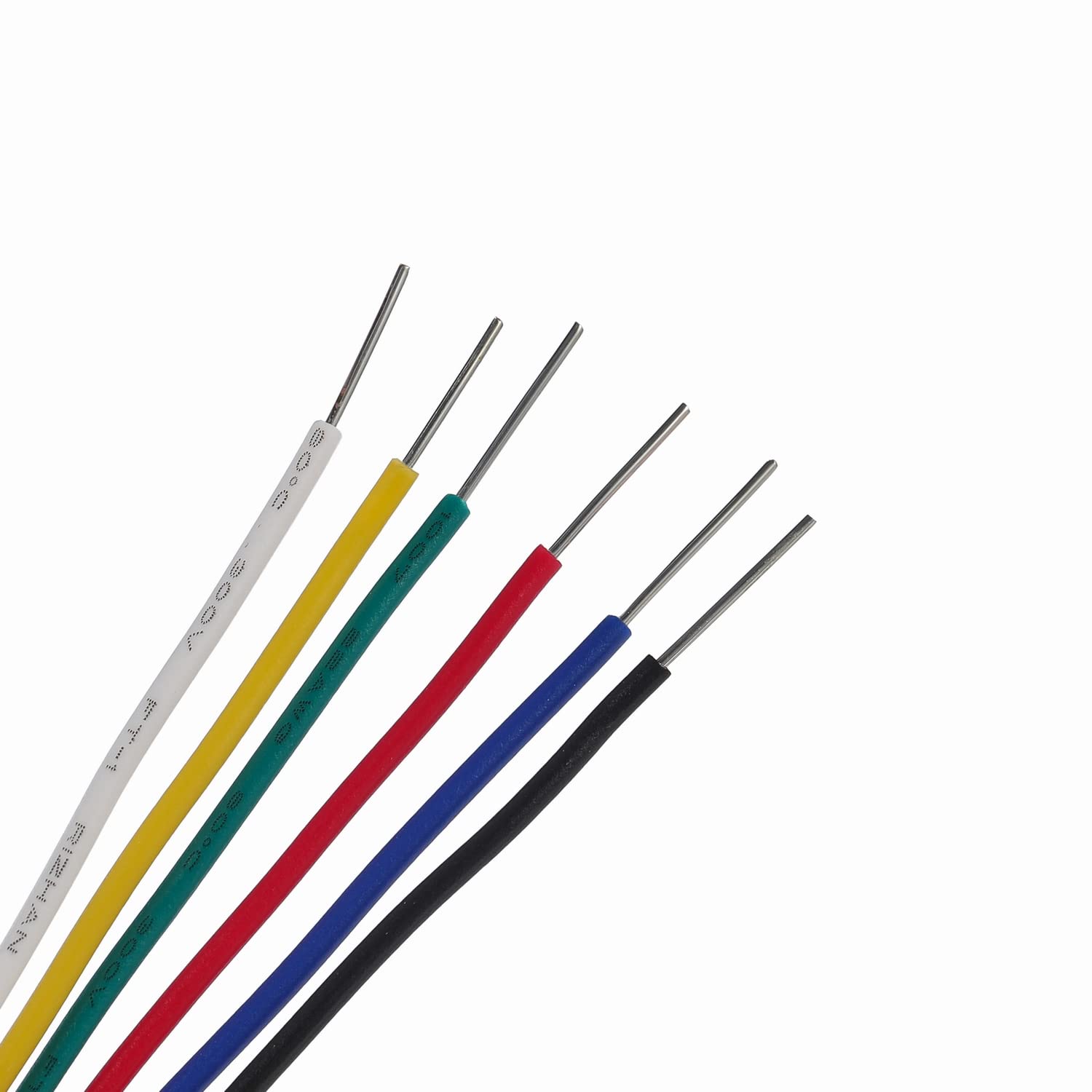 16 Gauge Solid Copper Wire -6 Different Colored Solid Core Jumper Wire 13.2ft or 4.m Each, 16 awg Hookup Wire Solid Core(OD: 2.3mm)