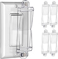 Magnetic Light Switch Guard Cover- PSZEZNZ Light Switch Outlet Covers for Flat Modern Wall Switches-Child Safety Protection(Clear,4 Piece)