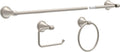 Delta Faucet Becker 3-Piece Bathroom Set, SpotShield Brushed Nickel, 18"/24" Towel Rack, Toilet Paper Holder, Ring BCK63-DN