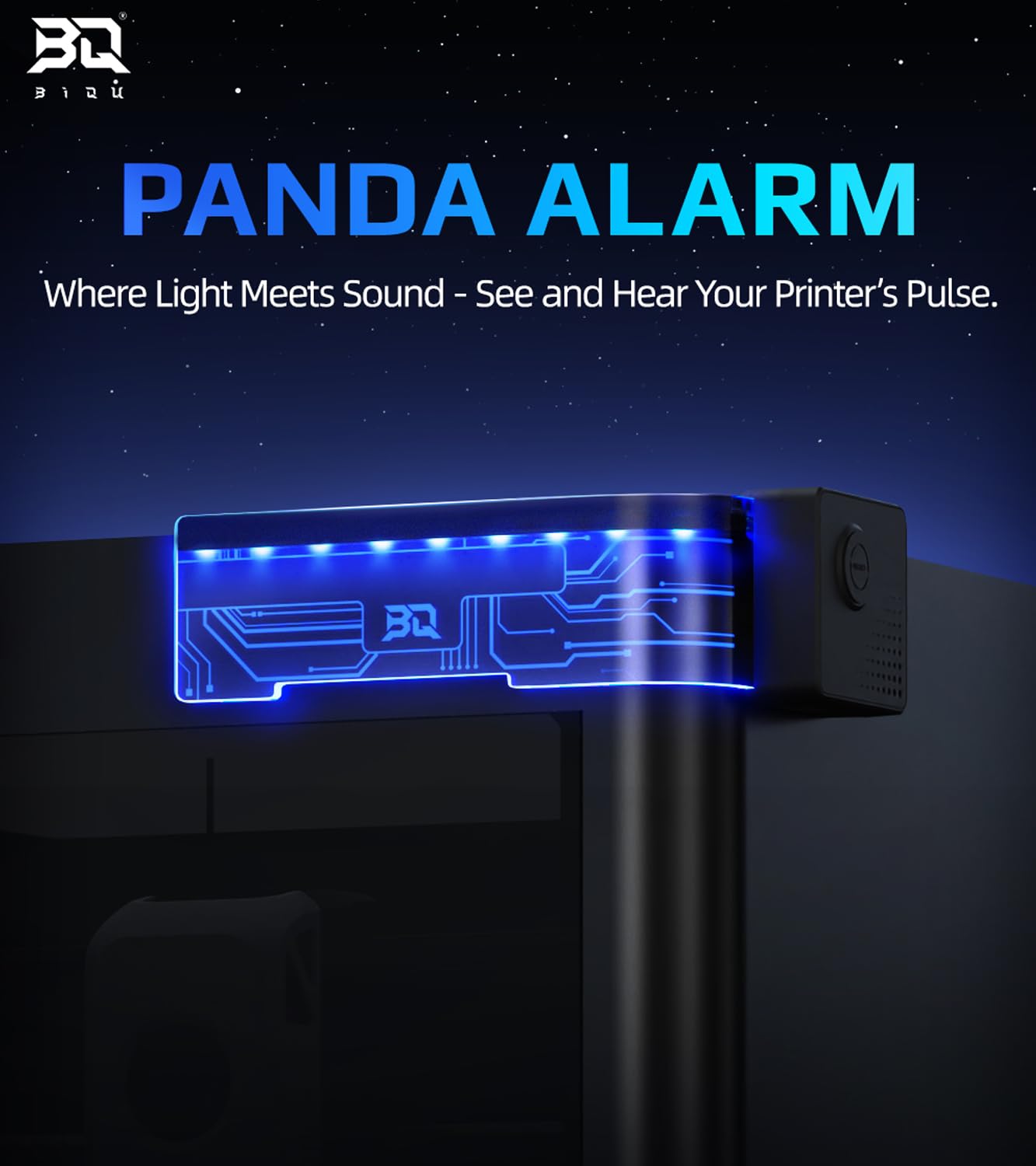 BIQU Panda Alarm for Bambu-Lab P1P P1S, Wireless Sound and Light Alarm Printer Status Display Support Web UI & BIQU APP Control