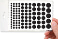 Stackable Webcam/Camera Vinyl Covers | 95 Low-Tack Restickable Webcam Sticker | 5-Sizes | Black 95-Pack (Muted Matte)