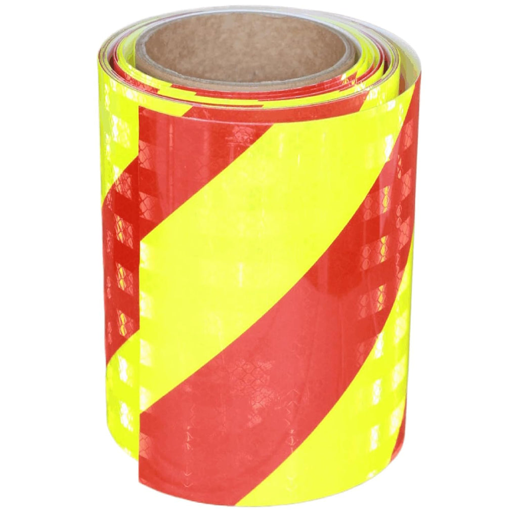 Non Fading Reflective Tape Outdoor Waterproof 6 inch Wide, High Visibility Industrial Marking Tape, Safety Adhesive Stickers (11 feet)