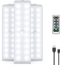 LED Closet Light, 20LEDs Dimmer USB Rechargeable Motion Sensor Light Under Cabinet Lighting, Stick-Anywhere Night Safe Light Bar for Wardrobe,Kitchen-3 Pcs