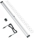 EShine Extra Long 20 inch LED Dimmable Under Cabinet Lighting Strip with Hand Wave Motion Sensor, Black, with Accessories (No Power Supply Included), Cool White (6000K)