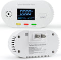 Carbon Monoxide Detectors,Plug in Carbon Monoxide Detector with CO Alarm Monitor Temperature Humidity Sensor,3-in-1 CO Detector with LCD Display for Home/Kitchen/Hotel/Bedroom (White)
