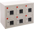 6 Door Cell Phone Locker with Charging Station, Rechargeable Mobile Device Phones Storage Cabinet with Anti-Interlocking Lock for Office Classroom Hotel (6 Slots)