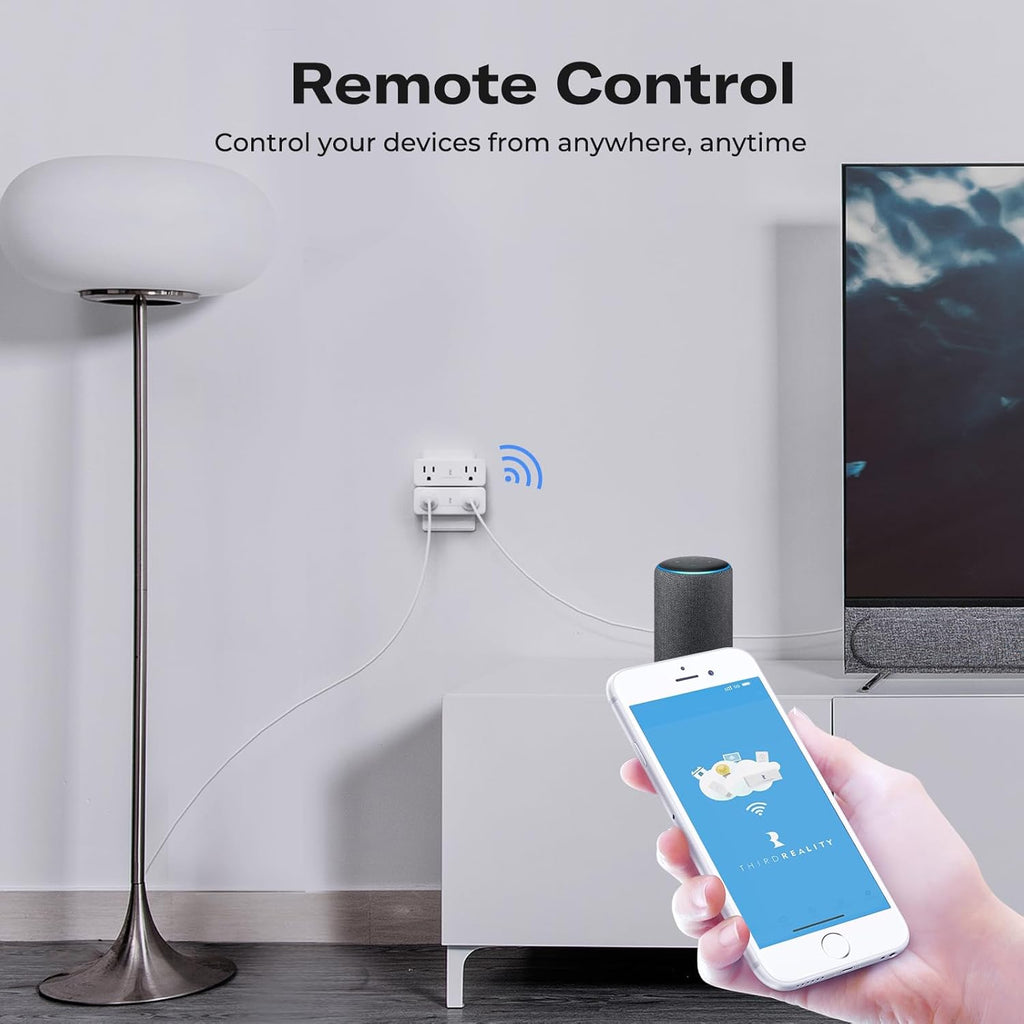 THIRDREALITY Smart Dual Plug, Zigbee 2-in-1 Smart Outlet with Independent Control and Power Monitoring, Zigbee Repeater, Compatible with Home Assistant(ZHA/Z2M), SmartThings, Homey