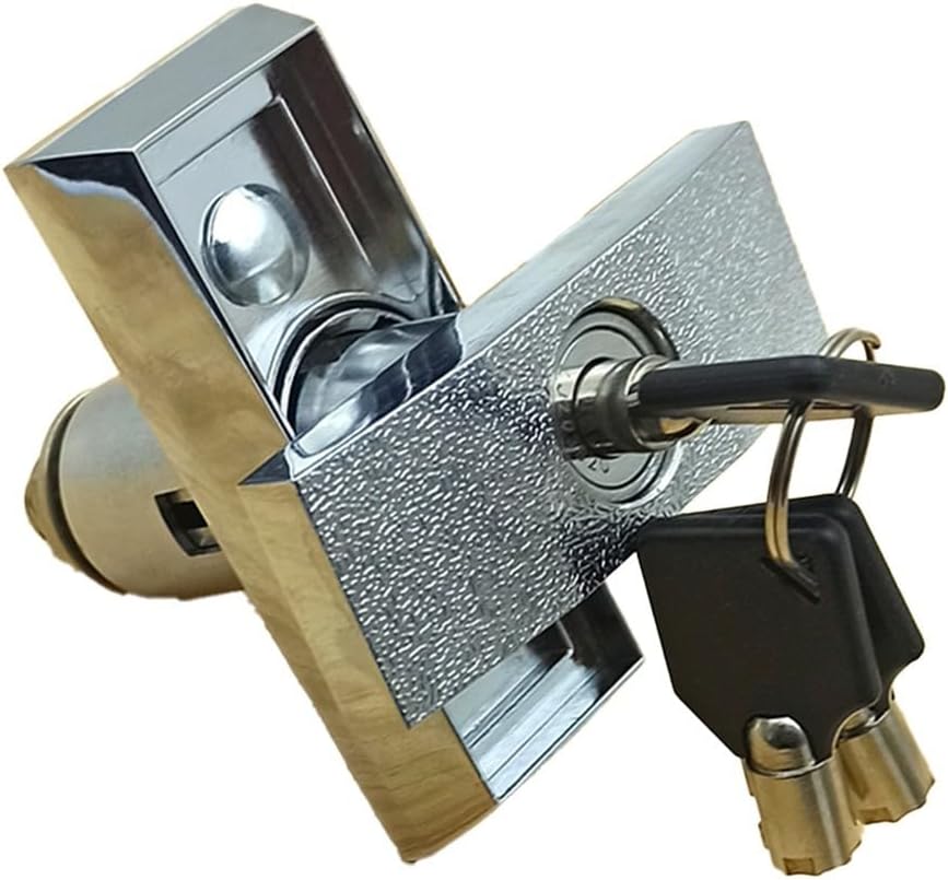 Vending Machine Lock Zinc Alloy T-Handle Lock For Game Cabinets And Car Washing Machines, Silver