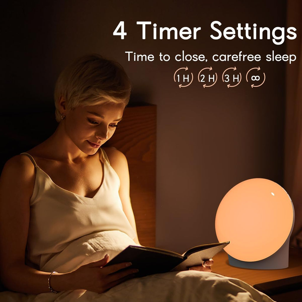 Brown Noise Sound Machine with 30 Soothing Sounds Sleep Machine 12 Colors Night Light White Noise Machine 36 Volume Levels 4 Timers and Memory Function 10 Adjustable Brightness for Baby Adults Kids