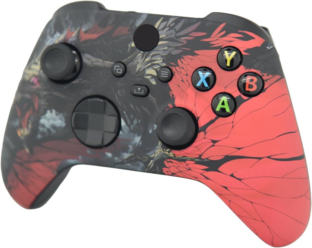 ProControllers LLC Hand Airbrushed Fade Custom Controller Compatible with Xbox Series X/S & Xbox One (Series X/S Black Dragon)