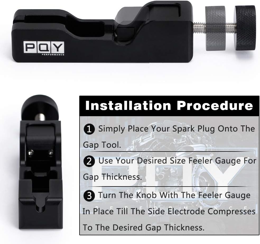 Universal Spark Plug Gap Tool for Most 10mm 12mm 14mm 16mm Spark Plugs Black